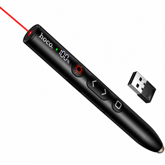 Hoco GM203 Touch Smart Active Pen 2.4GHz 180mAh Ιδανικό για Έλεγχο Παρουσιάσεων και Laser Pointer Μαύρο 52306