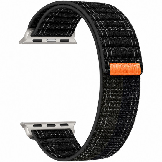 Watchband Hoco WA42 Fabric Series 44/45/46/49mm Nylon Strap για Apple Watch series 1/2/3/4/5/6/7/8/9/se/ultra1/ultra2 Μαύρο 52454