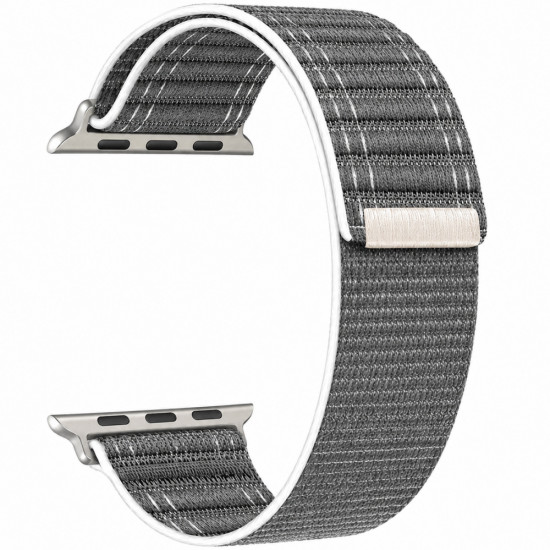 Watchband Hoco WA42 Fabric Series 44/45/46/49mm Nylon Strap για Apple Watch series 1/2/3/4/5/6/7/8/9/se/ultra1/ultra2 Γκρι 52453