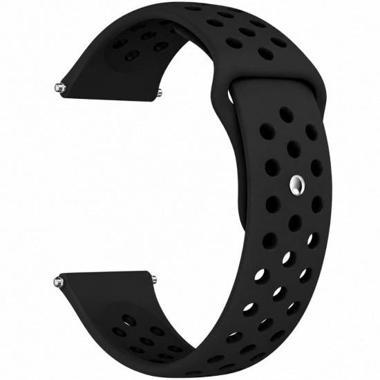 Watchband Hoco WH25 Flexible Series για Samsung Huawei Xiaomi Vivo OPPO κα 22mm Universal Μαύρο Silicone Strap 52264