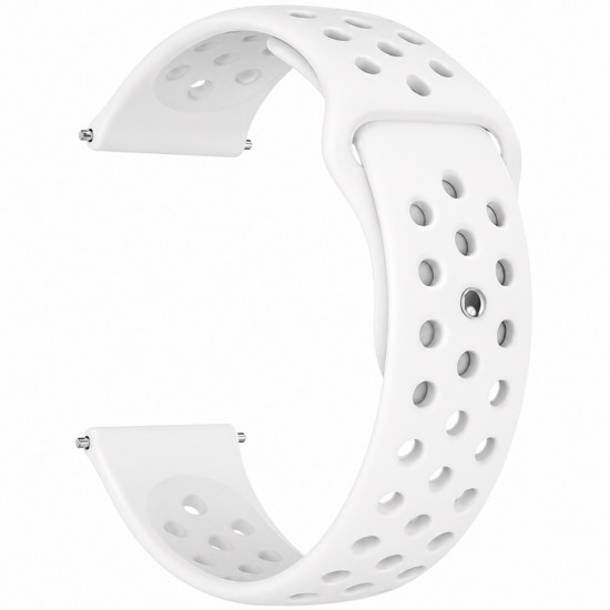 Watchband Hoco WH25 Flexible Series για Samsung Huawei Xiaomi Vivo OPPO κα 22mm Universal Λευκό Silicon Strap 52437