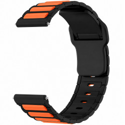 Watchband Hoco WH27 Flexible Series Silicon Strap για Samsung Huawei Xiaomi Vivo OPPO κα 22mm Universal Μαύρο-Πορτοκαλί 52268