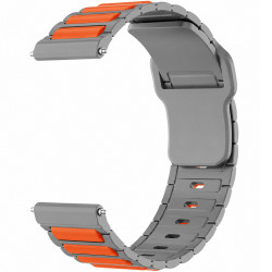 Watchband Hoco WH27 Flexible Series Silicon Strap για Samsung Huawei Xiaomi Vivo OPPO κα 22mm Universal Γκρι-Πορτοκαλί 52269