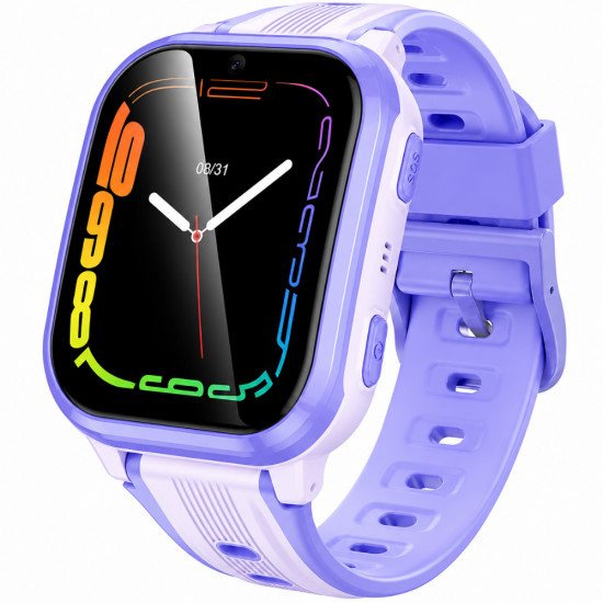 Kids Smartwatch Hoco Y108 4G 730mAh 1.69” LCD με GPS IPX7 και Δυνατότητα Κλήσεων Μωβ 52417