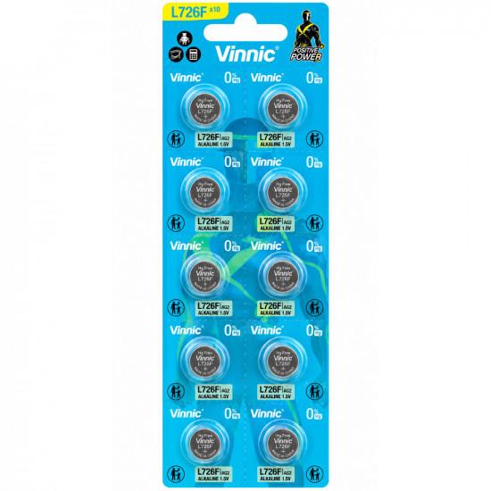 Buttoncell Vinnic L726F AG2 Τεμ. 10 52728