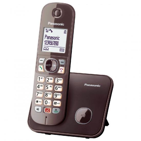 Ασύρματο Ψηφιακό Τηλέφωνο Panasonic KX-TG6851GRA Καφέ με Δυνατότητα Λειτουργίας σε Διακοπή Ρεύματος, Μεγάλη Οθόνη και Ανοιχτή Ακρόαση 32635