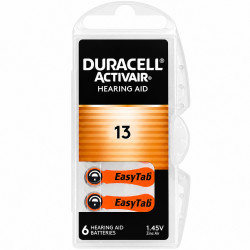 Μπαταρίες Ακουστικών Βαρηκοΐας Duracell 13 Activair 1,45V Τεμ. 6 52801