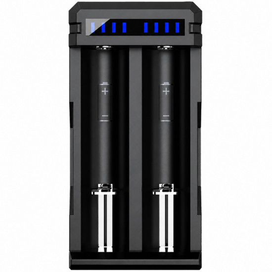 Φορτιστής Μπαταριών Βιομηχανικού Τύπου Xtar SC2 USB-C για 18650 18700 20700 21700 22650 25500 26650 52804