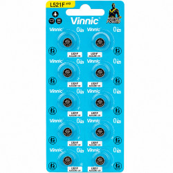 Buttoncell Vinnic L521F AG0 LR60 Τεμ. 10 με Διάτρητη Συσκευασία 1.5V 52813