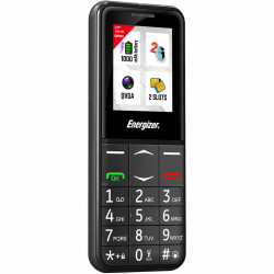 Energizer Feature E4 32MB/2GB Dual Sim 2G 1.77 Μαύρο με πλήκτρο SOS, Handsfree,Φορτιστή UK και EU 52969