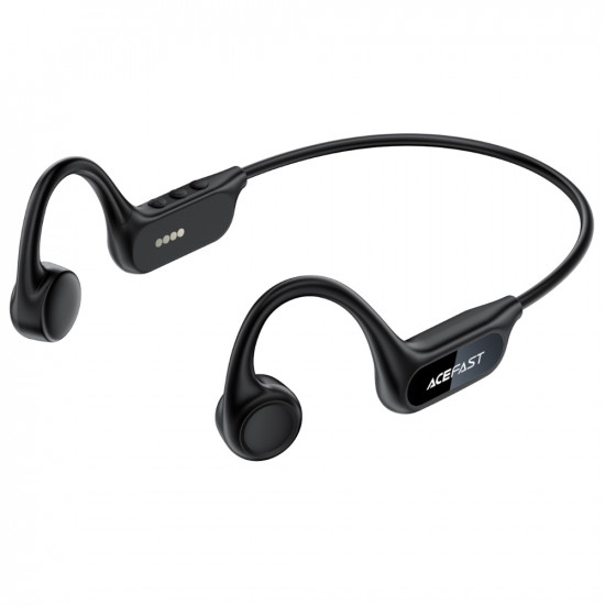 Bluetooth Hands Free Acefast N10 Neckband ENC v6.0 220mAh 12hrs Αναπαραγωγής IP68 με 8GB Μνήμη για Χρήση χωρίς Bluetooth Μαύρα 52953
