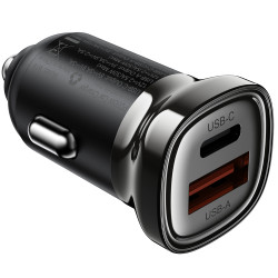 Φορτιστής Αυτοκινήτου Acefast B19 PD30W 1xUSB-A 1xUSB-C Μαύρος 52959