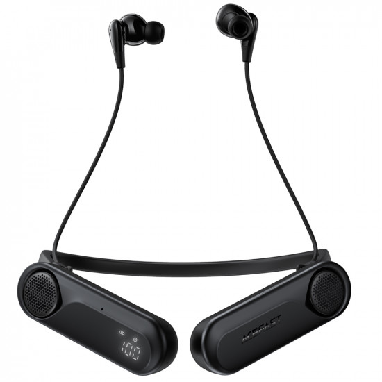 Bluetooth Hands Free Acefast N11 Neckband ENC v6.0 900mAh TF Card 90hrs Αναπαραγωγής με Ενσωματωμένα Ηχεία 1.5W και Δόνηση IPX4 Μαύρα 52966