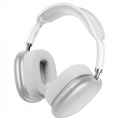 Wireless Ακουστικά Stereo Hoco. ESD15 Cool Shadow V5.3 400mAh 12 'Ωρες Λειτουργίας με υποδοχή Micro SD, Μικρόφωνο και AUX Ασημί 45852