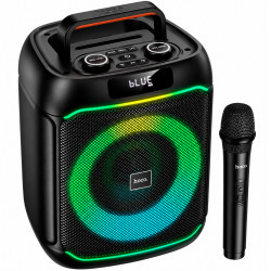 Φορητό Ηχείο Wireless Hoco. DS72 Ship Hi-Fi v5.0 4000mAh 20W AUX MicroSD USB FM με 1 Ασύρματο Μικρόφωνο και RGB Φωτισμό 52919