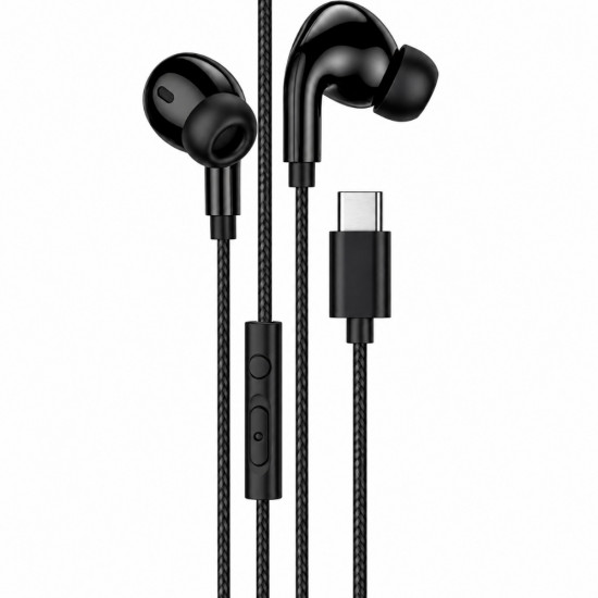 Hands Free Hoco. DM48 Rock Stereo USB-C με Μικρόφωνο 1.2m Μαύρα Συμβατά με Όλες τις USB-C Συσκευές 52925