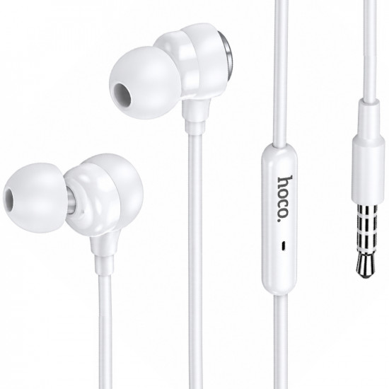 Hands Free Hoco M116 Benevolent με Μικρόφωνο 3.5mm Λευκά 1.2m 52878