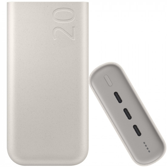 Power Bank Samsung EB-P4520XUEGEU 20000mAh Super Fast Charging 2.0 45W με 3xUSB-C In/Out Power Delivery Μπεζ 53137