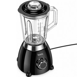 Μπλέντερ Hoco. HE33 Retro 1.5lt 500W με Λεπίδες απο Ανοξείδωτο Ατσάλι Γυάλινη Κανάτα 2 Ταχύτητες + Pulse Μαύρο 52930