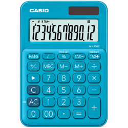 Αριθμομηχανή Dual 12 Ψηφίων LCD Display Casio MS-20UC-BU Μπλε 53117