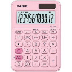Αριθμομηχανή Dual 12 Ψηφίων LCD Display Casio MS-20UC-PK Ροζ 53118