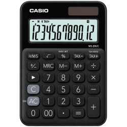 Αριθμομηχανή Dual 12 Ψηφίων LCD Display Casio MS-20UC-BK Μαύρη 53115