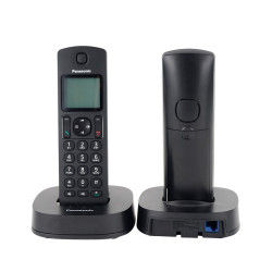 Ασύρματο Ψηφιακό Τηλέφωνο Panasonic KX-TGC312B Duo Μαύρο με Ανοικτή Συνομιλία και Αναγνώριση Κλήσης 47865