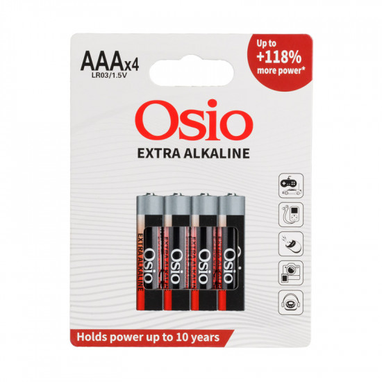 Osio LR03EO4B Αλκαλικές μπαταρίες Blister 4τμχ AAA Extra