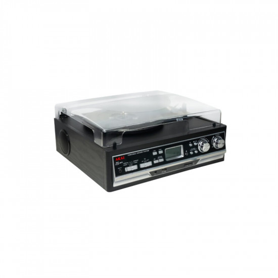 AKAI ATT-15SE Πικάπ με Ραδιόφωνο, Κασετόφωνο & Bluetooth – 3 Ταχύτητες, Εγγραφή σε USB/SD