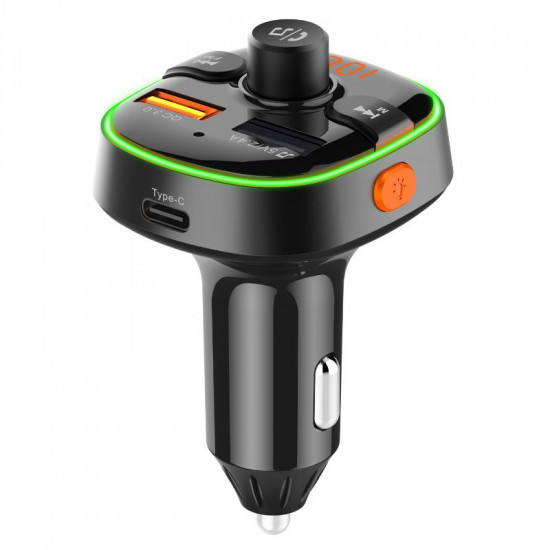Akai FMT-54T FM Transmitter αυτοκινήτου με Bluetooth V5.0, LED, QC3.0, Hands-Free