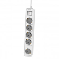 Philips CHP2154W/GRS Πολύμπριζο 5 Θέσεων με Διακόπτη & Παιδική Προστασία, Καλώδιο 1,5 m (Άσπρο)