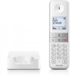 Philips D4701W/GRS Λευκό (Ελληνικό Μενού) Ασύρματο τηλέφωνο με ανοιχτή ακρόαση, φωτιζόμενη οθόνη & πληκτρ., φραγή κλήσεων και 50 διπλές μνήμες