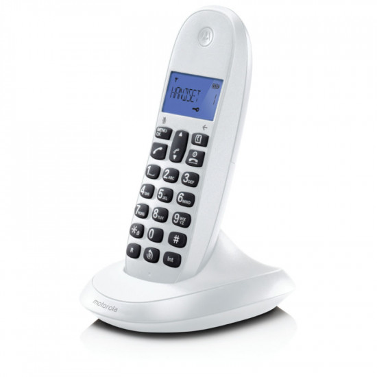 Motorola C1001CB Λευκό (Ελληνικό Μενού) Ασύρματο τηλέφωνο