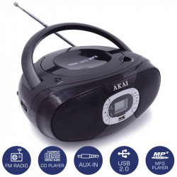 Akai BM004A-614 Φορητό HiFi με ραδιόφωνο, CD, USB και Aux-In