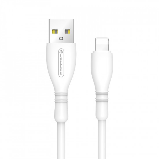 Jellico Καλώδιο Lightning σε USB 1m 3.1A Φόρτισης & Data 480Mbps (Λευκό)
