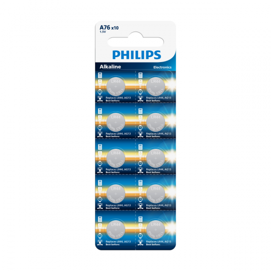 Philips A76P10B/GRS, A76 (LR44/AG13) Αλκαλικές Μπαταρίες 1.5V x10 (Minicells)