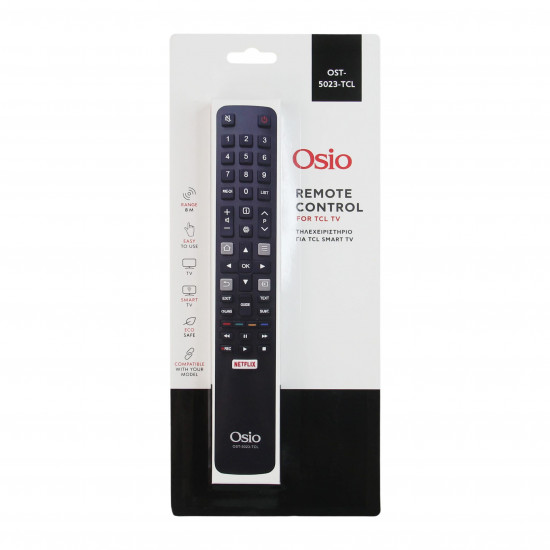 Osio OST-5023-TCL – Τηλεχειριστήριο Τηλεόρασης για TCL (Universal)