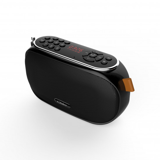 Osio OPR-3025 Επαναφορτιζόμενο Φορητό Ψηφιακό Ραδιόφωνο BT/FM με USB/TF/AUX (Μαύρο)