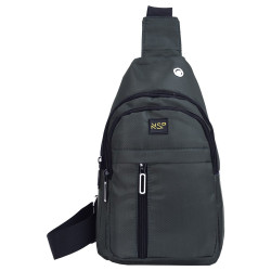 Nsp N122 Τσαντάκι Ώμου Crossbody Αδιάβροχο 5.7L (Σκούρο Γκρι) (8387807)
