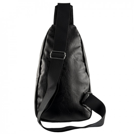 Nsp N121 Force Δερμάτινο Τσαντάκι Crossbody 5.7L (Μαύρο) (8387821)