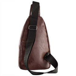 Nsp N121 Force Δερμάτινο Τσαντάκι Crossbody 5.7L (Καφέ) (8387838)