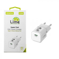 Lime LGC25W Φορτιστής Ταξιδιού Mini GaN PD 3.0 25W (8389955)