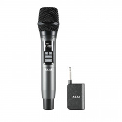 Akai AMW-250BT Ασύρματο Μικρόφωνο Χειρός με Δέκτη, 2.4GHz (Ασημί/Μαύρο)