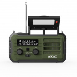 Akai APR-801 Ραδιόφωνο Επιβίωσης με Ηλιακό Πάνελ, Δυναμό & Bluetooth (Πράσινο)