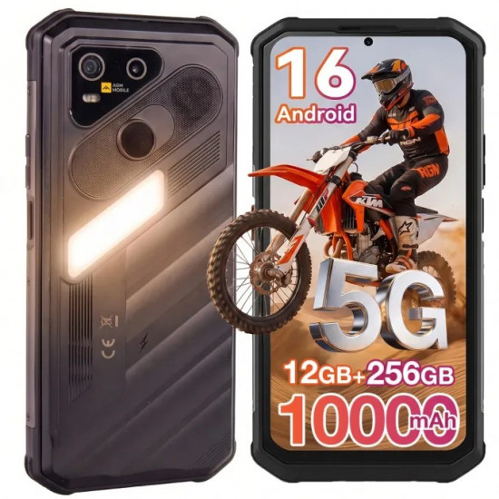 AGM X7 – Ανθεκτικό Smartphone 6,72 120Hz, 5G, Μπαταρία 10000mAh, IP68/IP69K (Μαύρο)