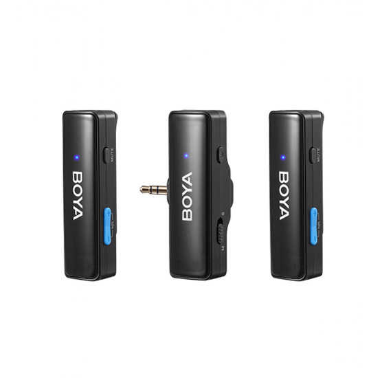 BOYALINK Mobile Wireless Mic for Android (USB-C) iPhone IOS and 3,5 TRS (laptop) 2 person vlog