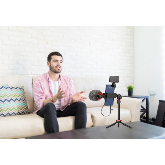 BOYA BY-MM1+ shotgun mic Universal Mini Shotgun Mic 3.5mm for camera, phone, laptop improved signal