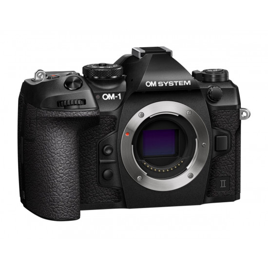 Olympus OM System OM-1 II body black w. CB-USB13 USB cable,  Shoulder strap, BLX-1 Li-ion battery