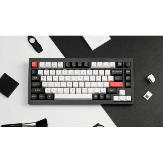 Keychron Q1 HE (Q1H-M1) QMK Wireless Custom Hall Effect Keyboard Purple Switch 75% US Layout