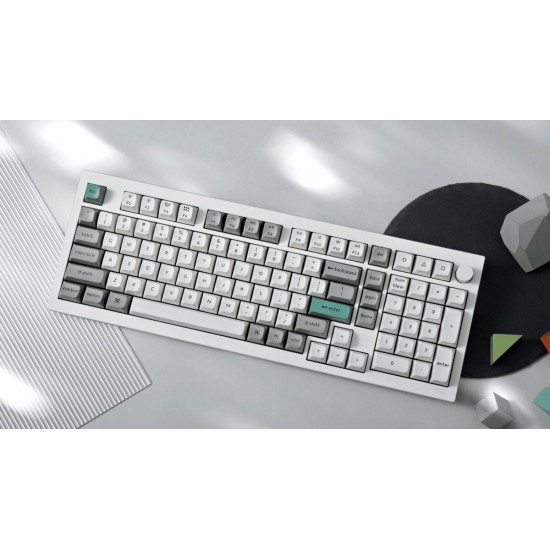 Keychron Q5 Max (Q5M-P1) QMK/VIA Wireless Custom Mechanical White Keyboard-Red Switch 96% US Layout